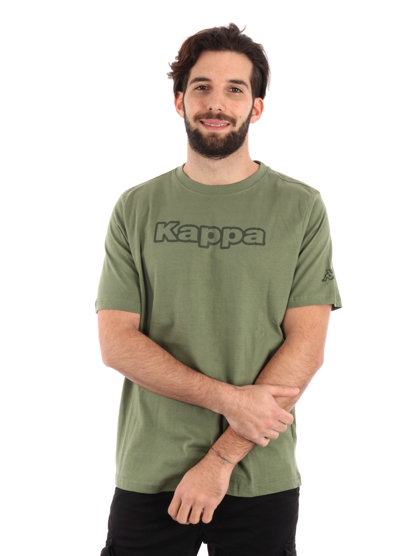 T-SHIRT LOGO FROMEN KAPPA UOMO OLIVA