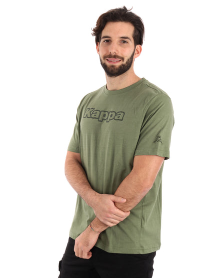 T-SHIRT LOGO FROMEN KAPPA UOMO OLIVA