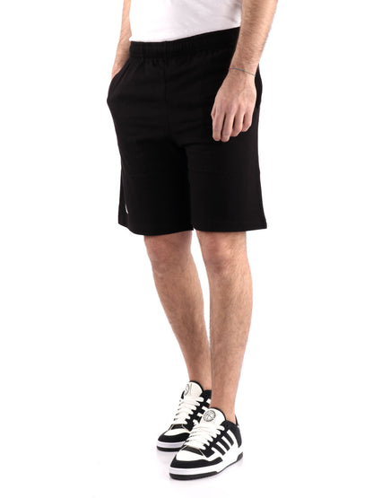 Shorts lungo Kappa Logo Cabog in cotone nero da uomo