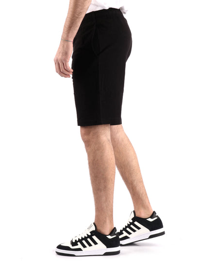 Shorts lungo Kappa Logo Cabog in cotone nero da uomo