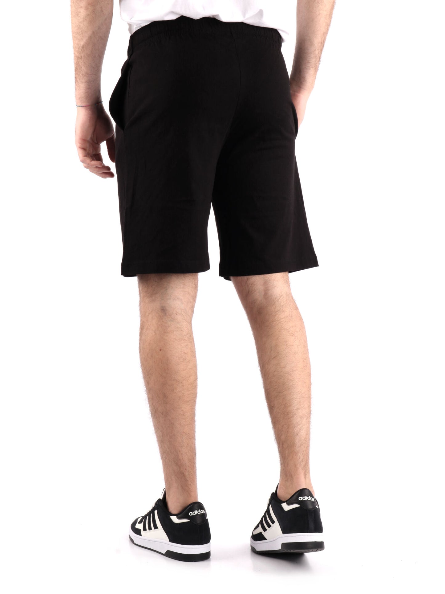 Shorts lungo Kappa Logo Cabog in cotone nero da uomo