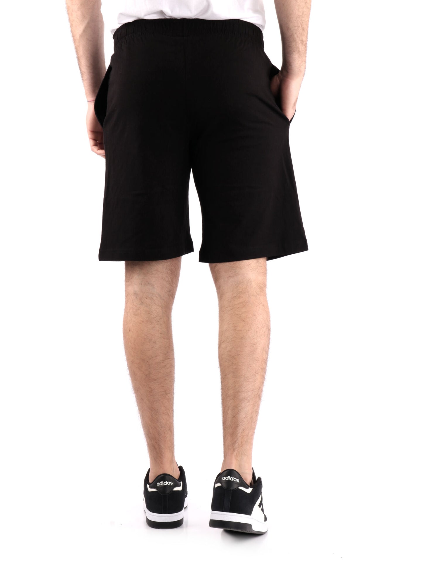 Shorts lungo Kappa Logo Cabog in cotone nero da uomo