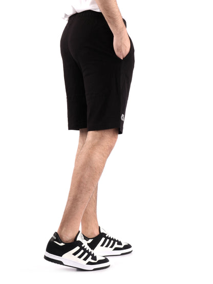 Shorts lungo Kappa Logo Cabog in cotone nero da uomo