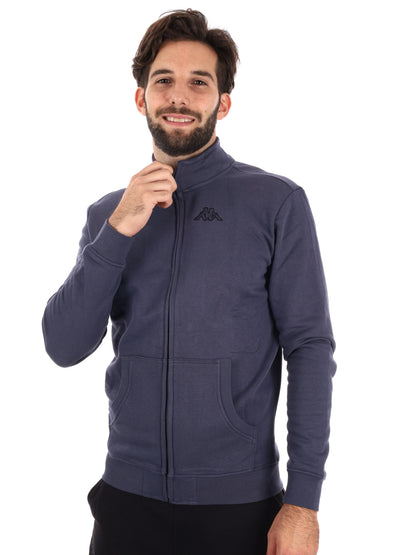 FELPA FULL ZIP KAPPA DA UOMO ANTRACITE