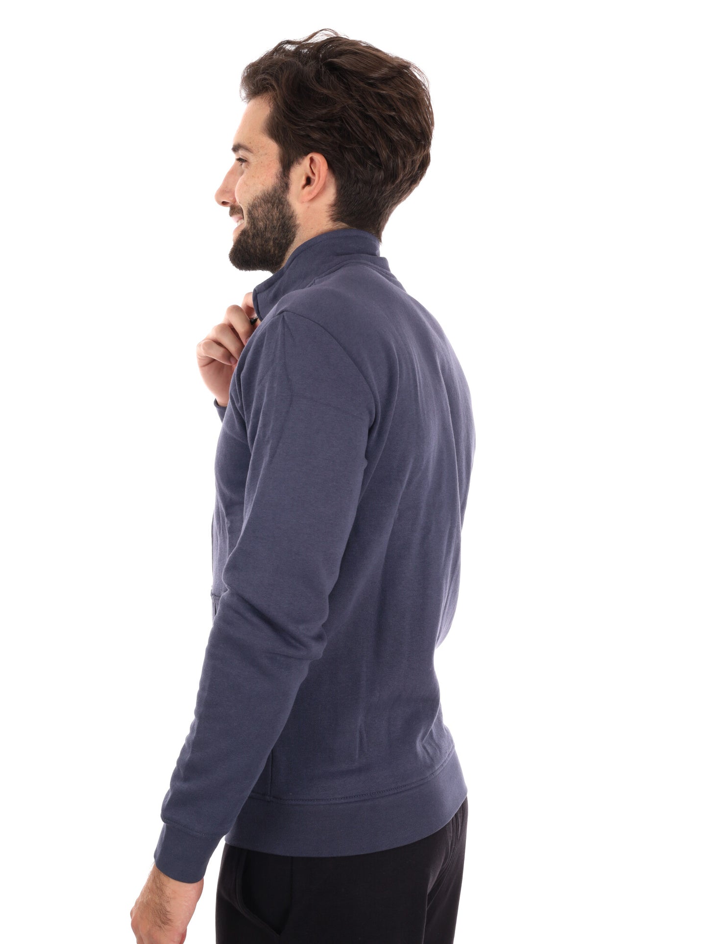 FELPA FULL ZIP KAPPA DA UOMO ANTRACITE