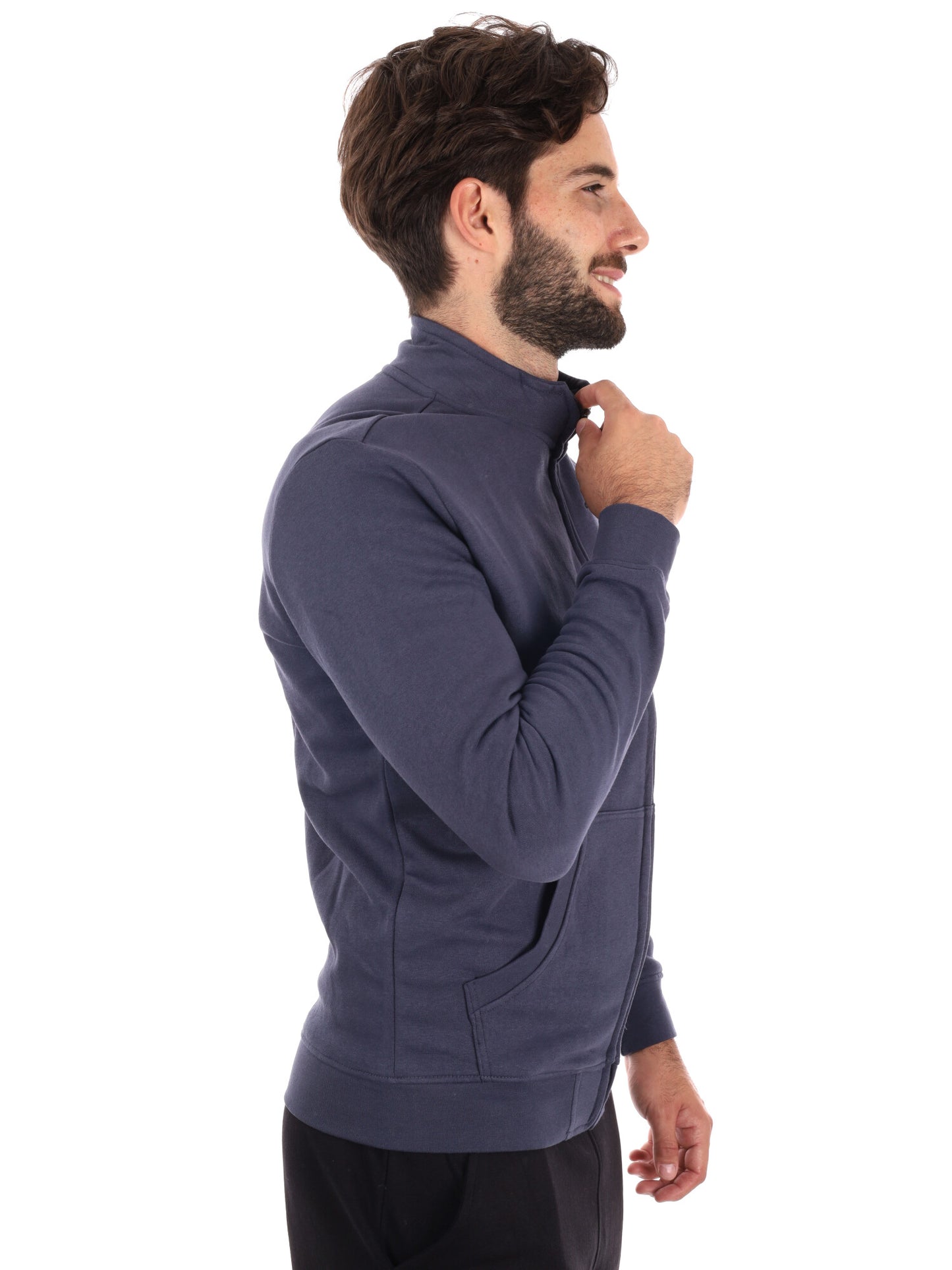 FELPA FULL ZIP KAPPA DA UOMO ANTRACITE