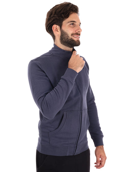 FELPA FULL ZIP KAPPA DA UOMO ANTRACITE