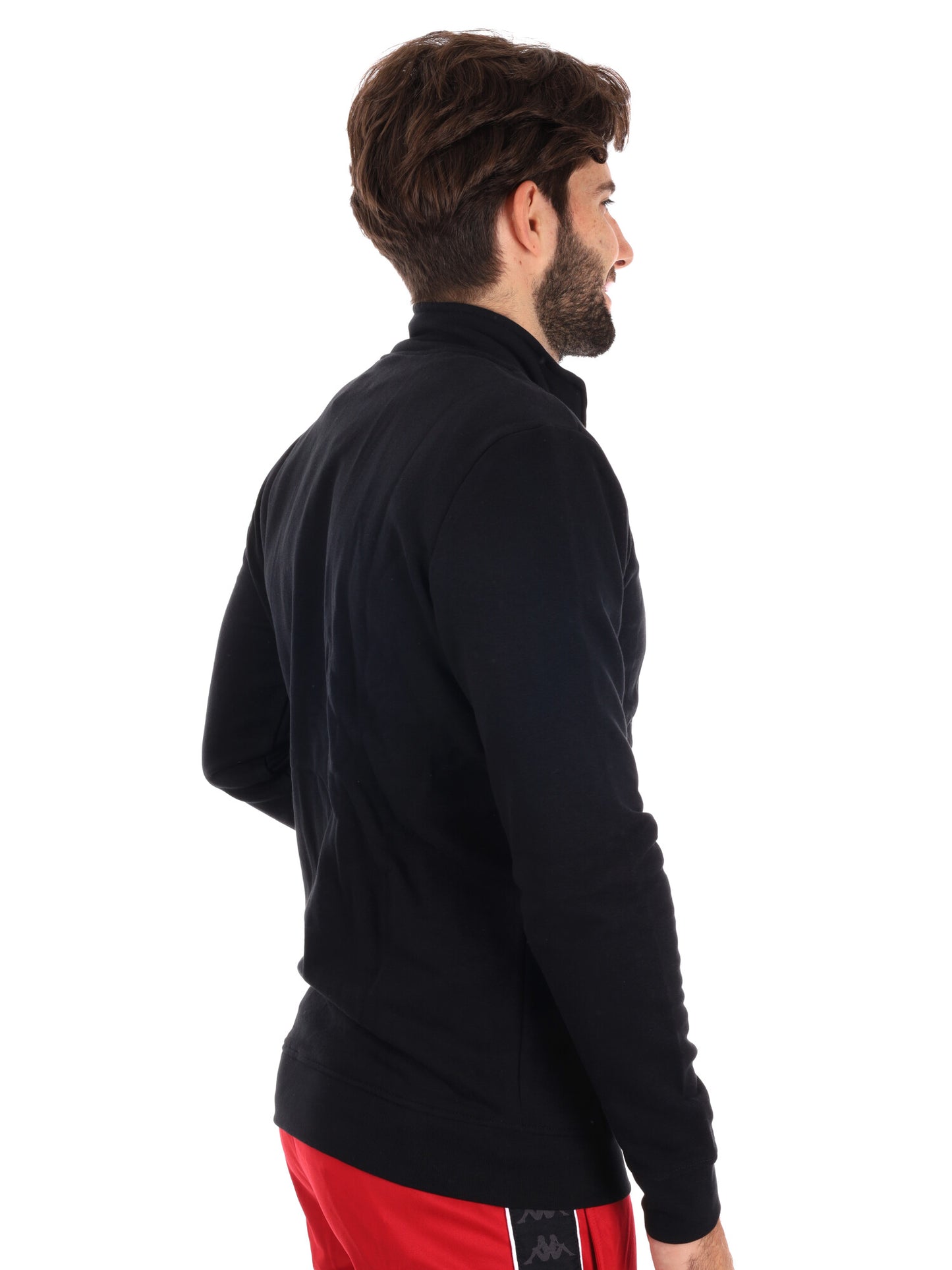 FELPA FULL ZIP KAPPA DA UOMO NERO