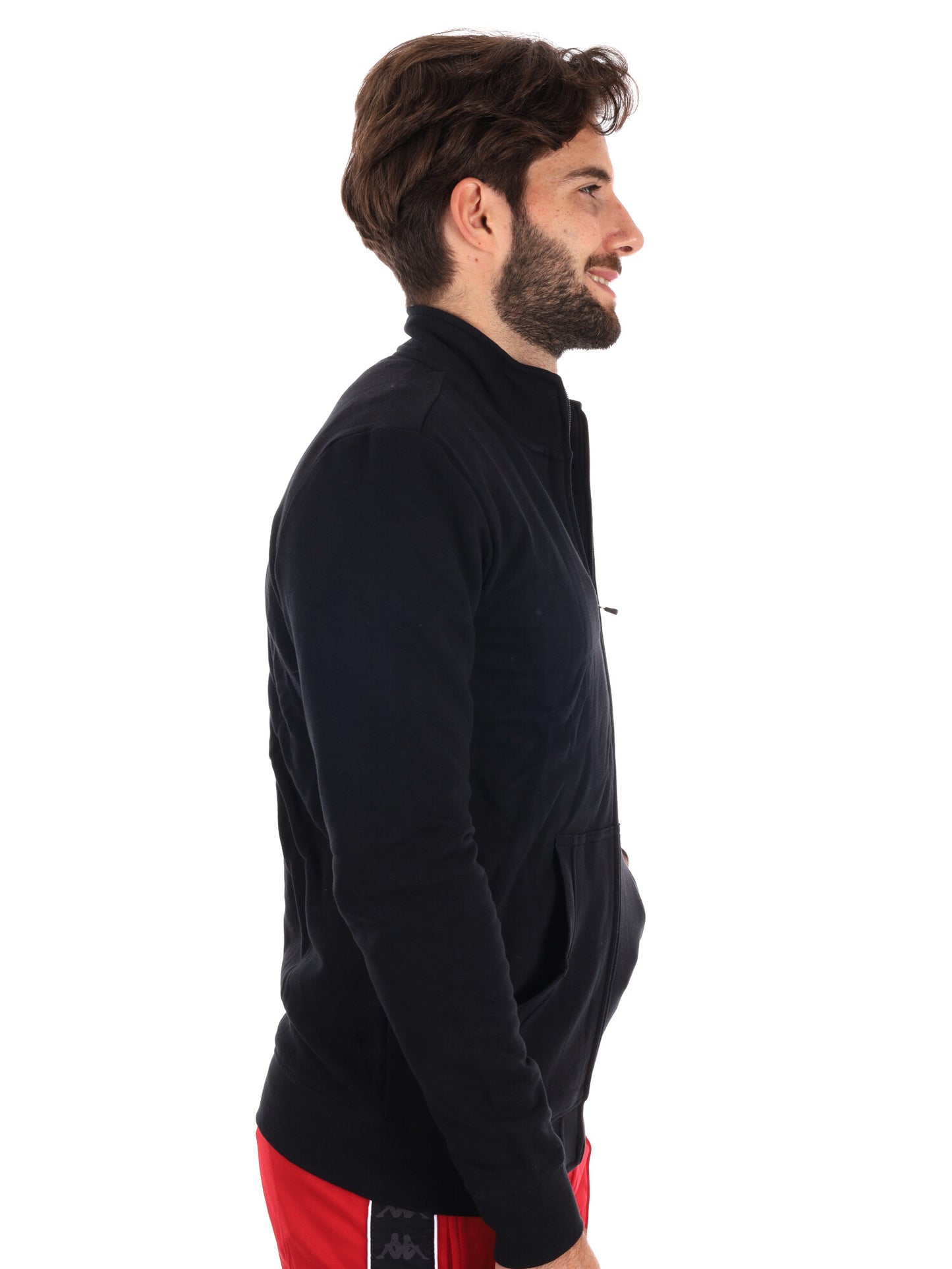 FELPA FULL ZIP KAPPA DA UOMO NERO