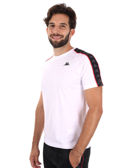 T-SHIRT BANDE KAPPA  DA UOMO BIANCO