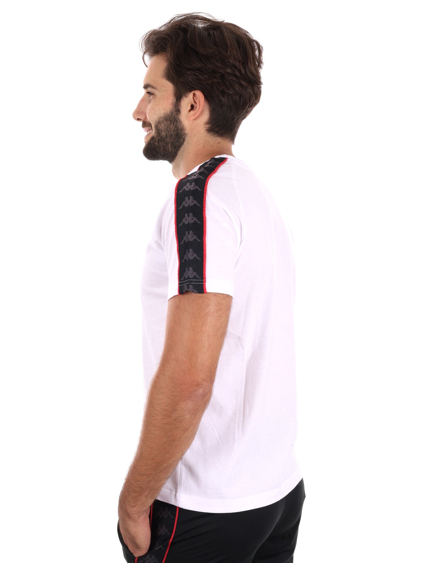 T-SHIRT BANDE KAPPA  DA UOMO BIANCO