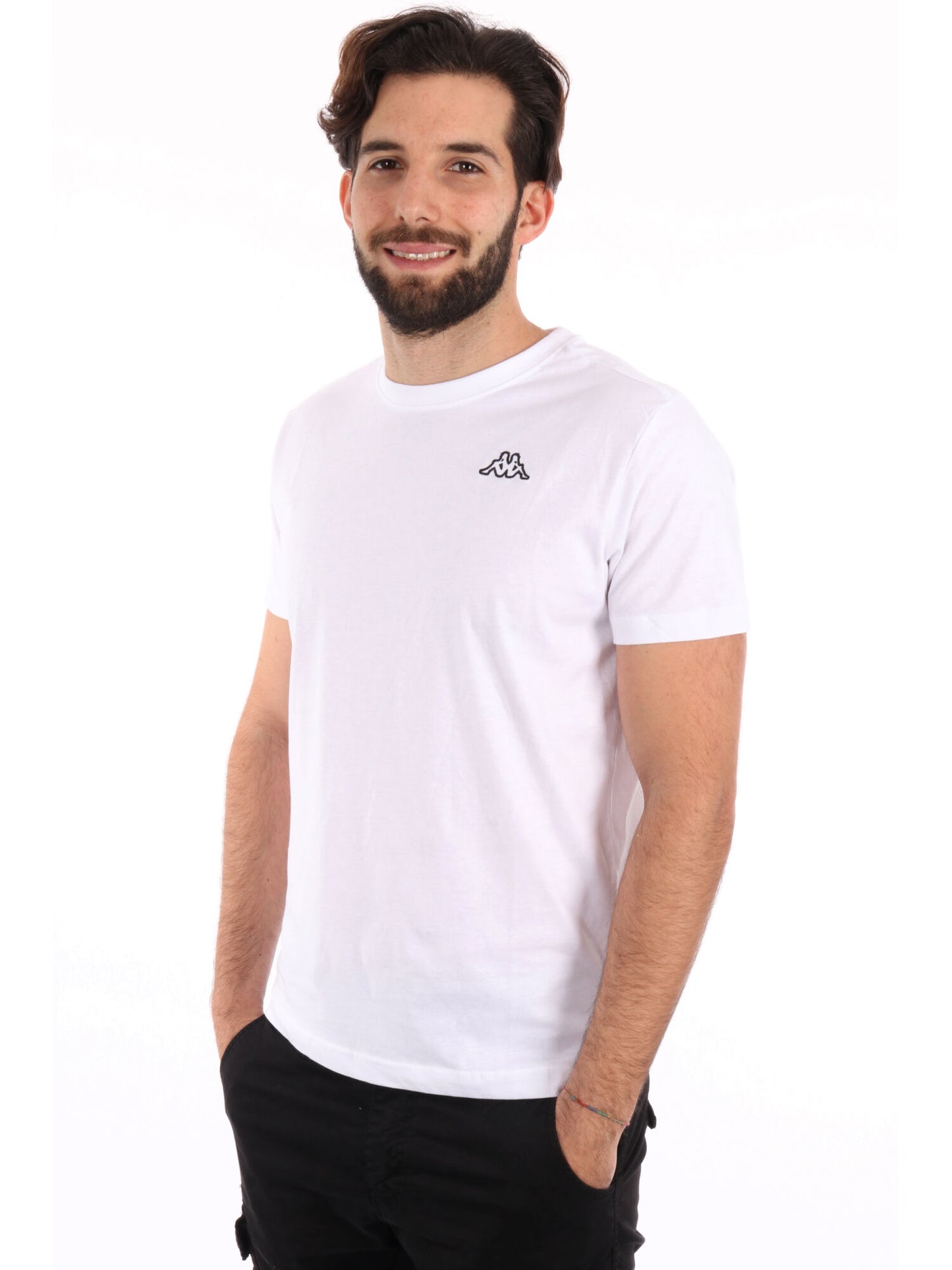 T-SHIRT KAPPA UOMO BIANCO