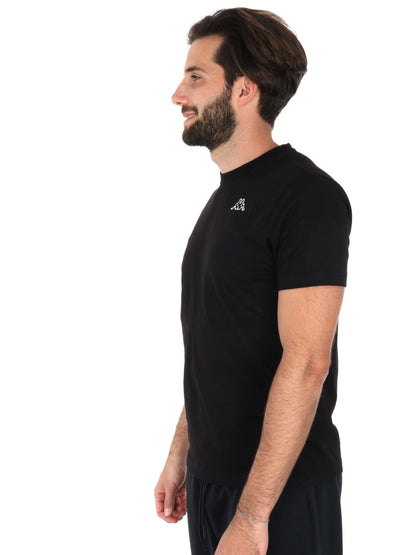 T-shirt Kappa Cafers slim fit da uomo nera con logo