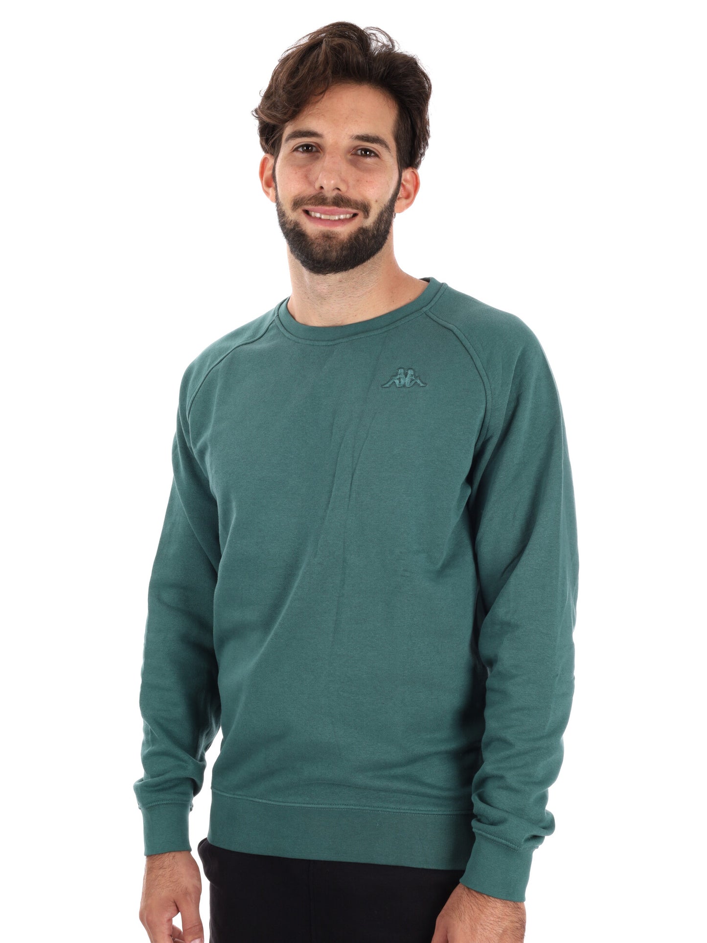 FELPA GIROCOLLO KAPPA DA UOMO VERDE