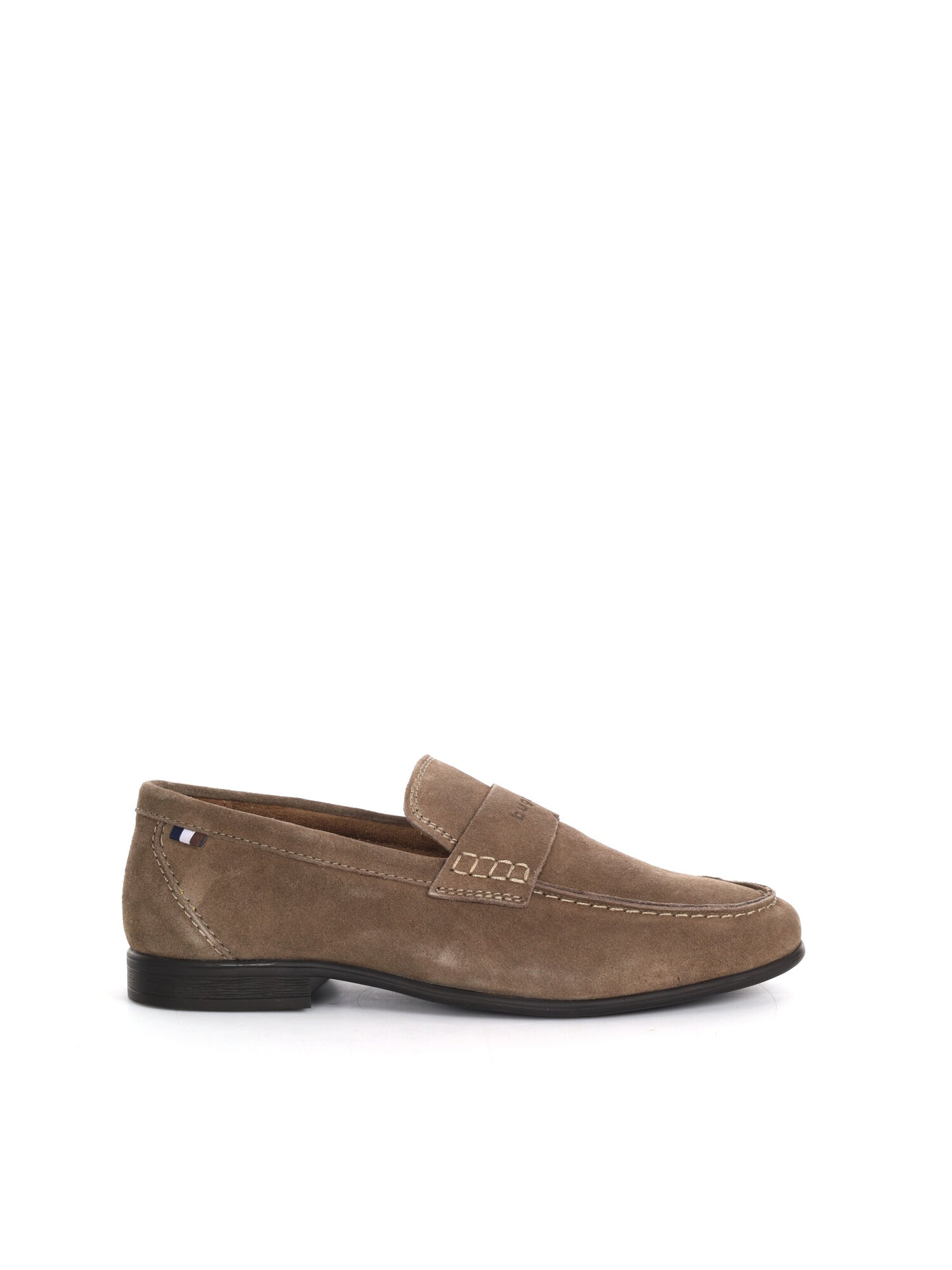 Bugatti Trip, mocassini slip-on da uomo in suede fango
