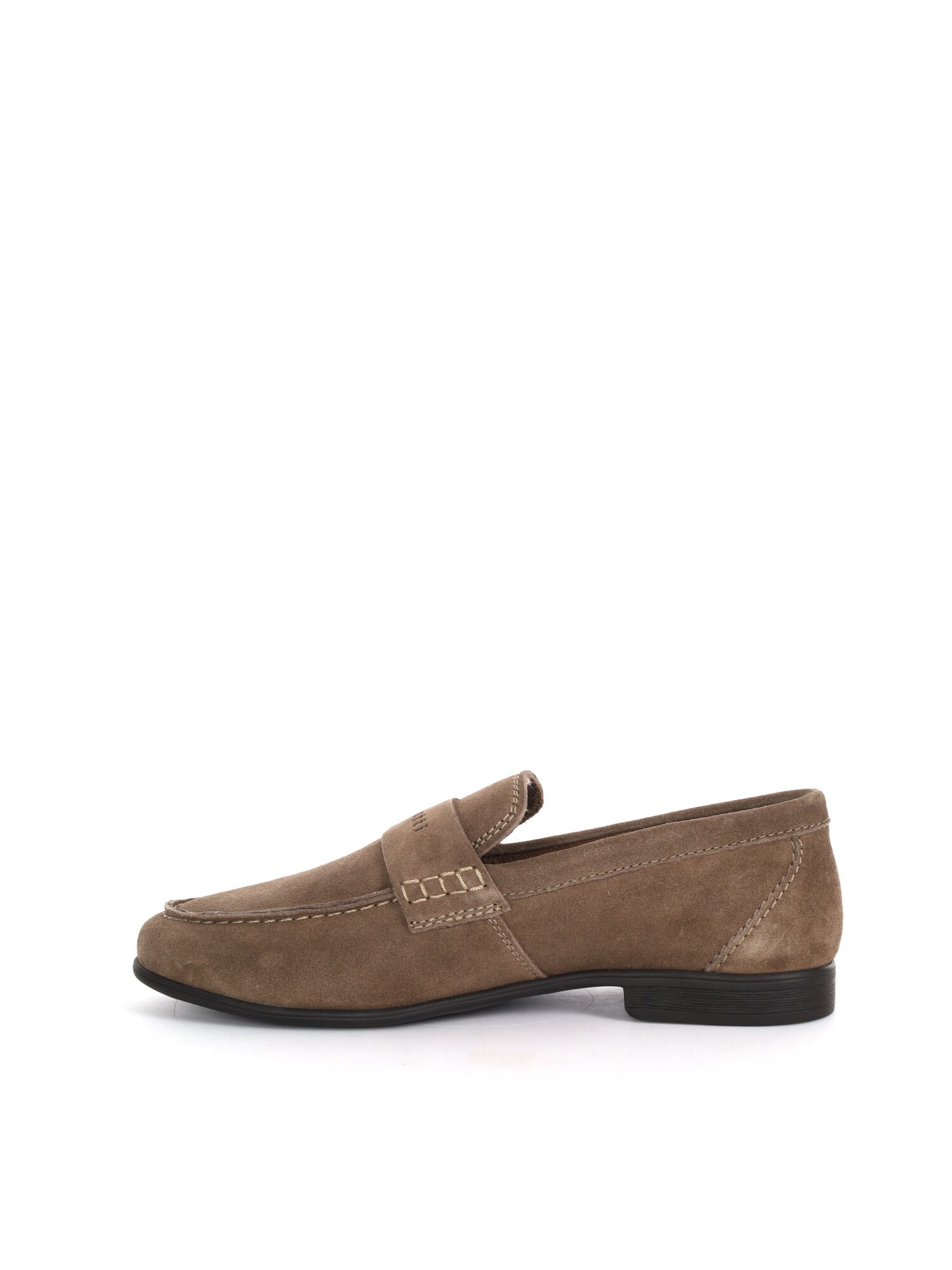 Bugatti Trip, mocassini slip-on da uomo in suede fango