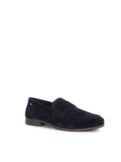 Bugatti Trip, mocassini slip-on in blu da uomo