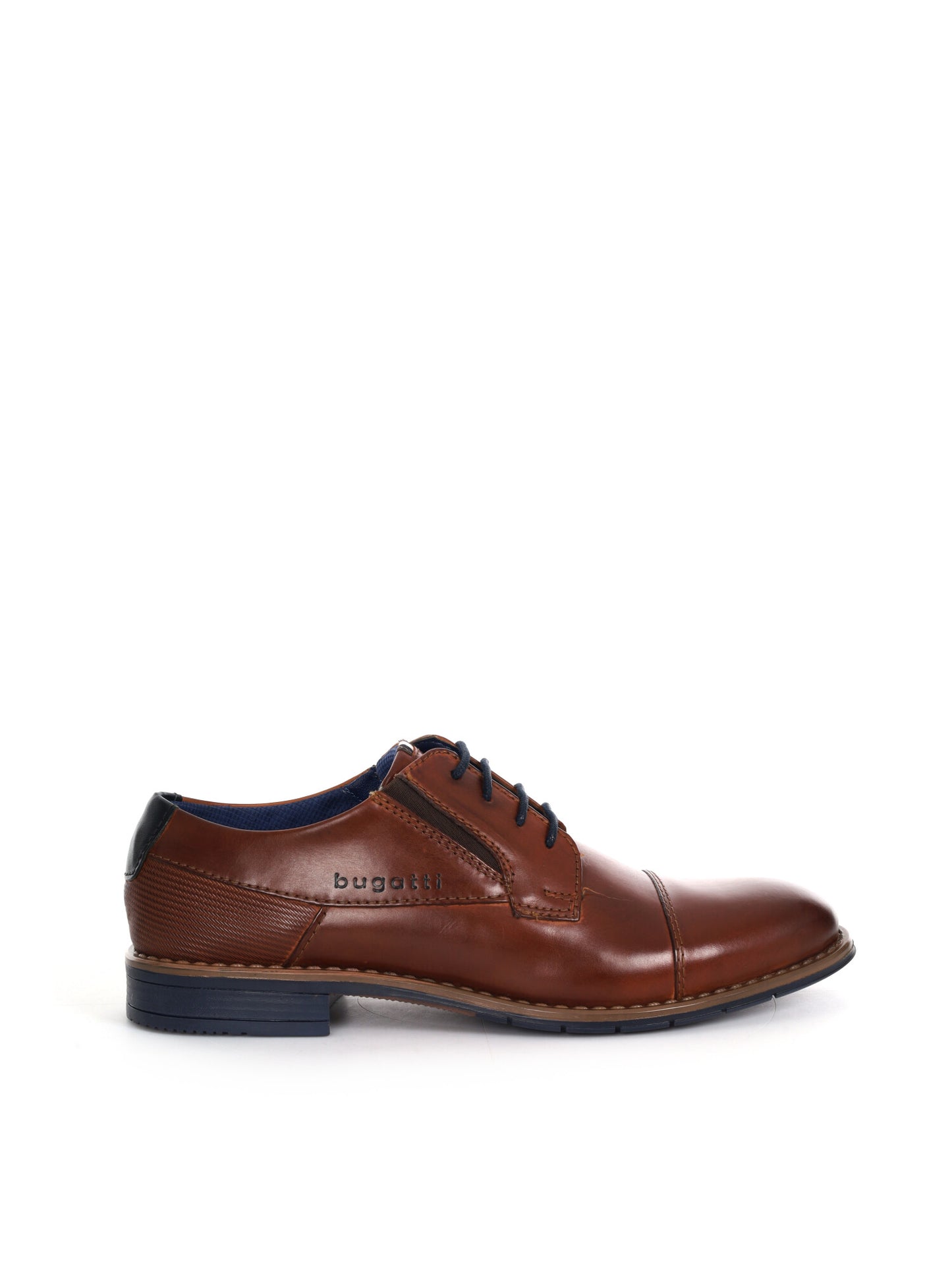 Bugatti Lerio Comfort, stringate uomo in pelle marrone cognac
