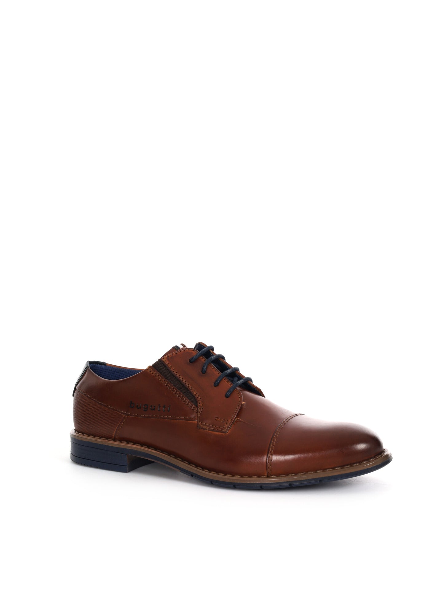 Bugatti Lerio Comfort, stringate uomo in pelle marrone cognac
