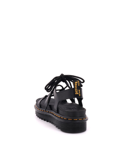 SANDALO NARTILLA DR MARTENS DA DONNA NERO