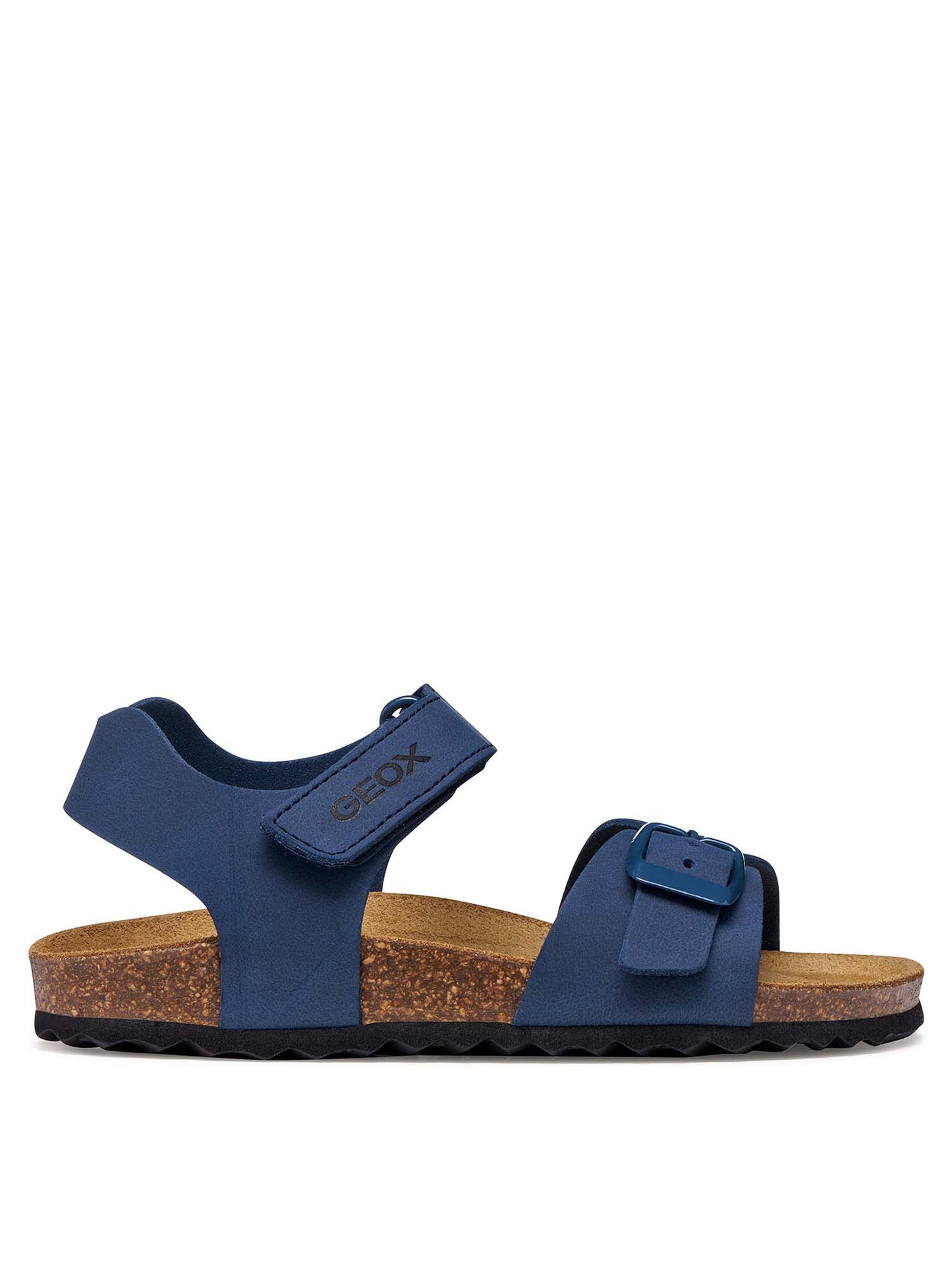 Sandalo Geox Ghita blu da bambino con chiusura a fibbia e strappo
