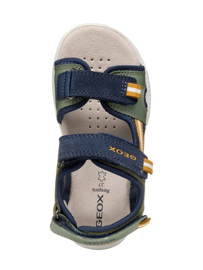 SANDALO ALBEN GEOX BAMBINO VERDE BLU