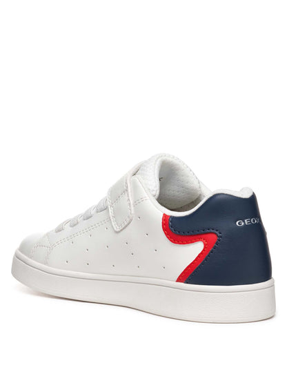 Sneakers Eclyper bianche da bambino con strappo e lacci elastici