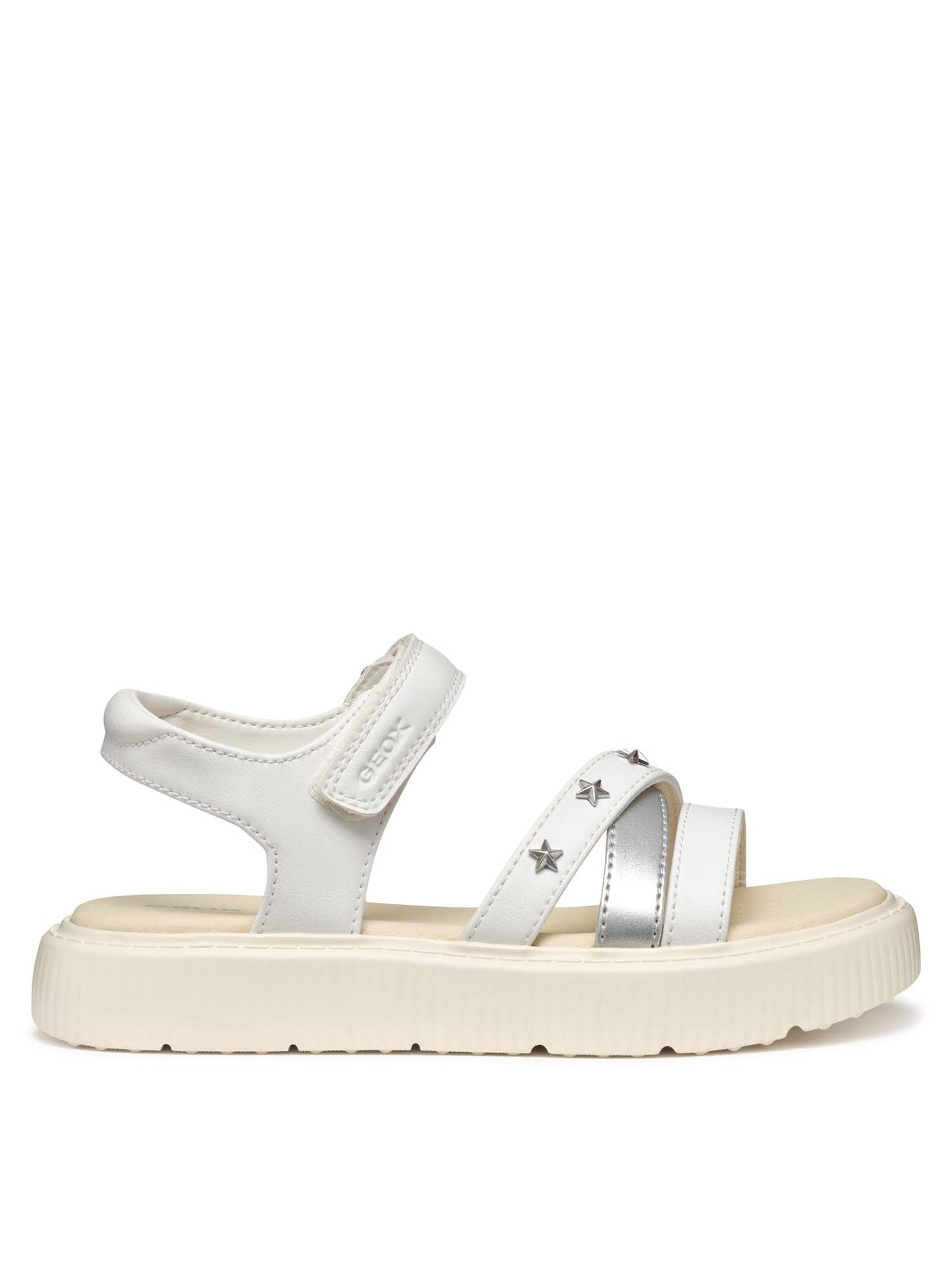 SANDALO KODETTE GEOX BAMBINA BIANCO ARGENTO