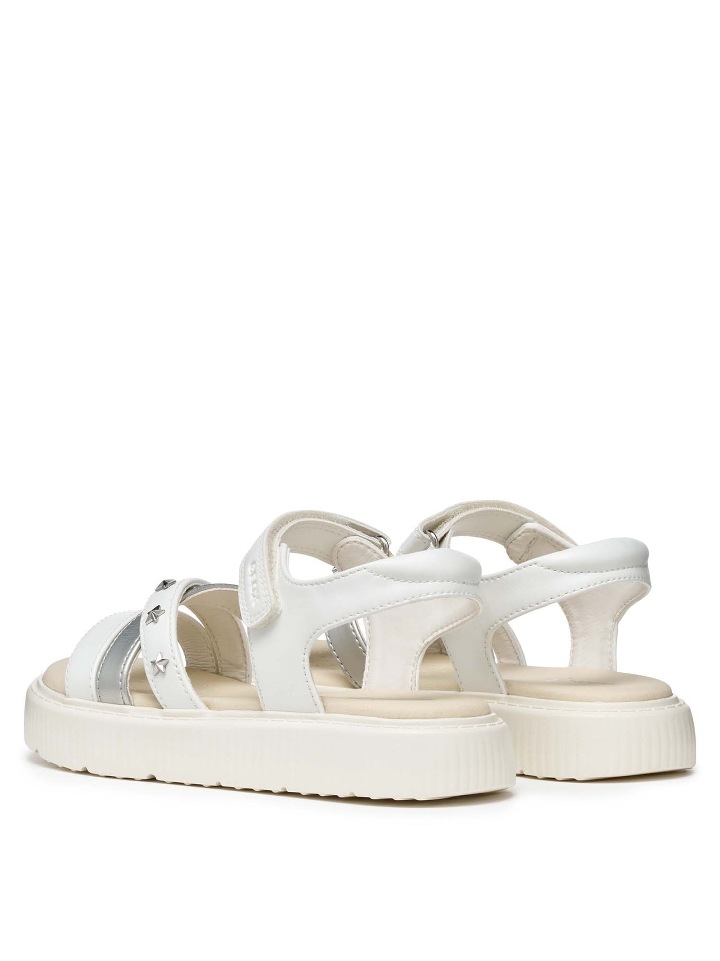 SANDALO KODETTE GEOX BAMBINA BIANCO ARGENTO