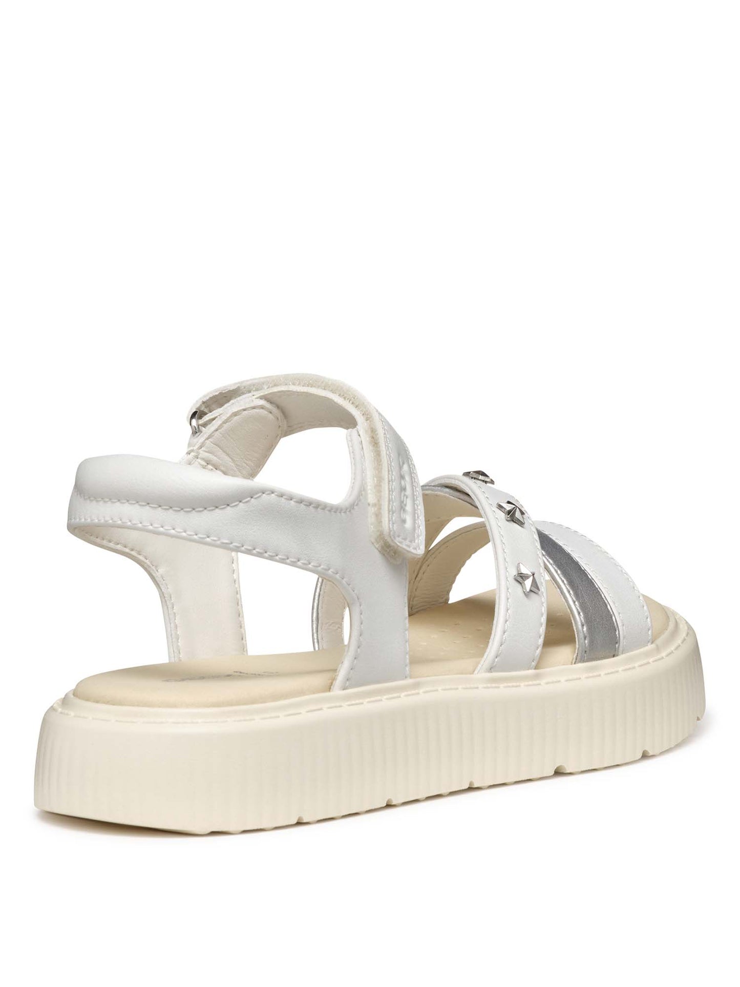 SANDALO KODETTE GEOX BAMBINA BIANCO ARGENTO