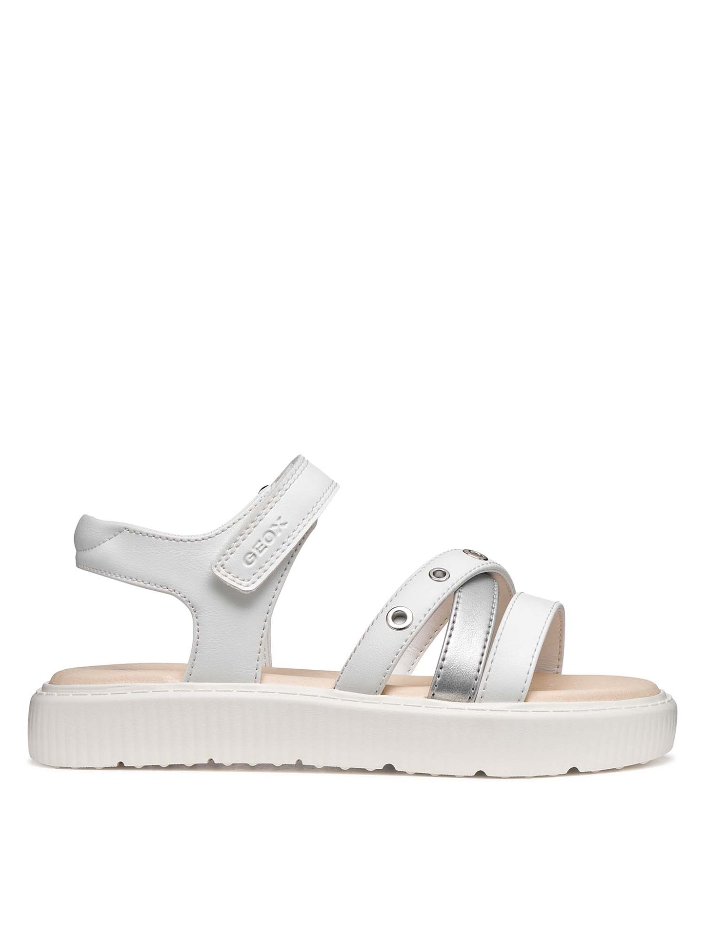 Sandalo bianco flatform Kodette per bambina da Geox