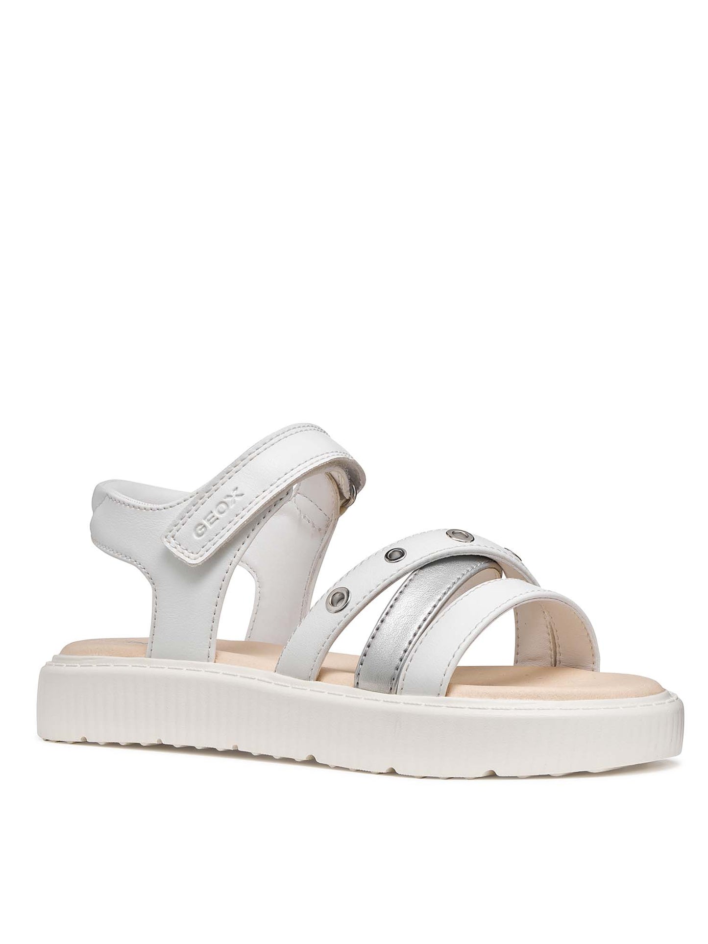 Sandalo bianco flatform Kodette per bambina da Geox