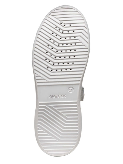 SNEAKERS NETTUNO CON ZIP GEOX BAMBINA BIANCO ARGENTO