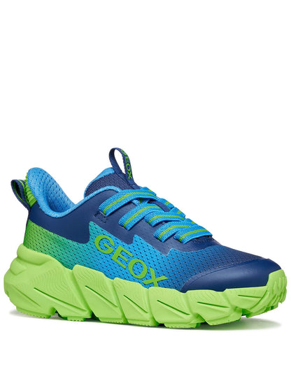 Sneakers Geox Flexyper Fast blu da bambino con lacci elastici