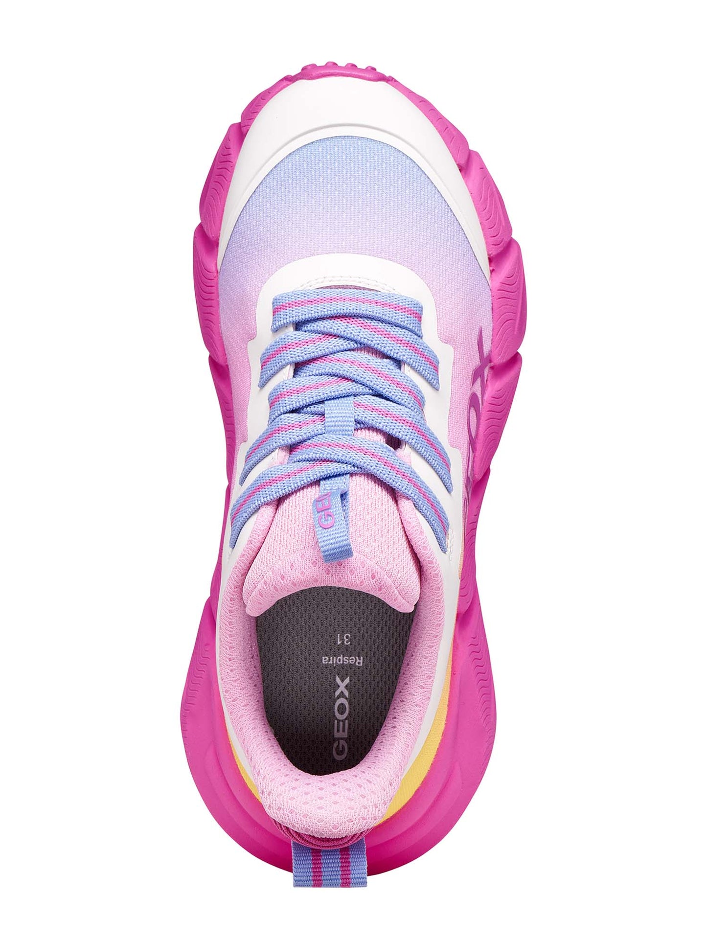 Geox Flexyper Fast, sneakers fucsia da bambina leggere e confortevoli