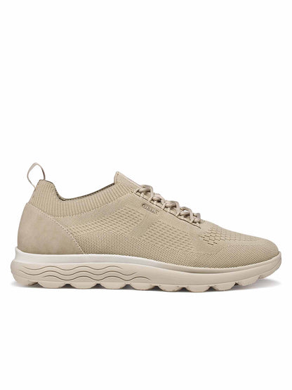 Geox Spherica, sneakers beige da uomo comode e traspiranti