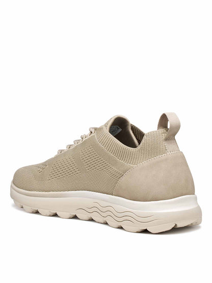 Geox Spherica, sneakers beige da uomo comode e traspiranti