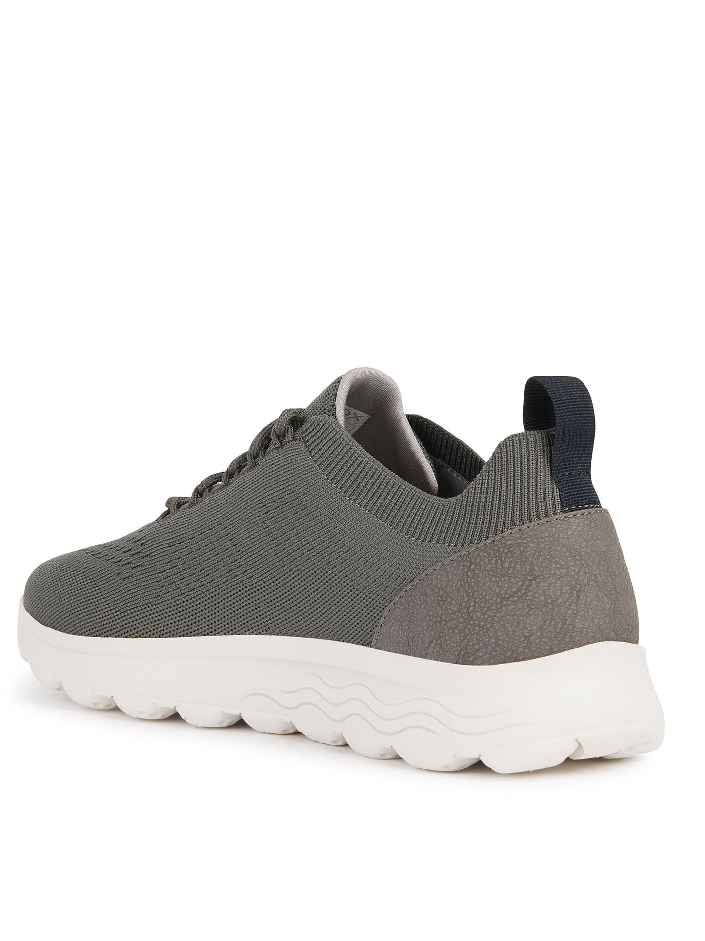 Geox Spherica, sneakers casual verde scuro da uomo con soletta estraibile
