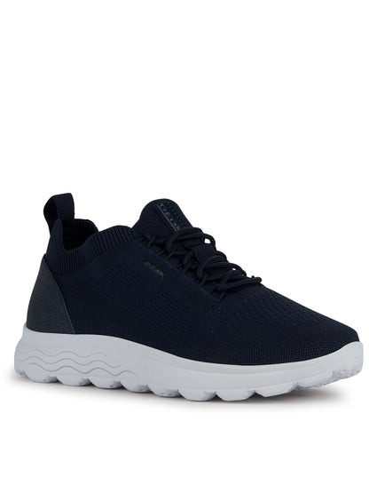 Geox Spherica, sneakers casual da uomo blu scuro con soletta estraibile