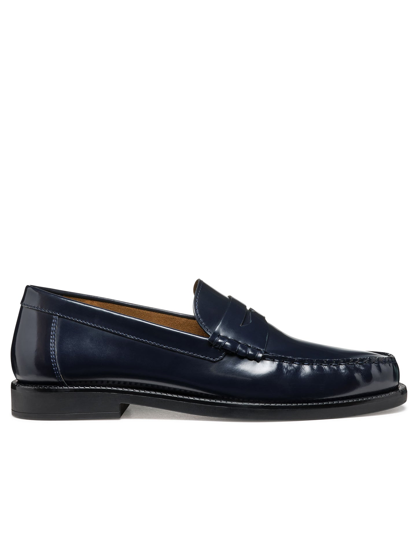 Mocassino elegante Geox Recanati da uomo in pelle blu