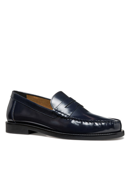 Mocassino elegante Geox Recanati da uomo in pelle blu