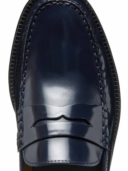 Mocassino elegante Geox Recanati da uomo in pelle blu