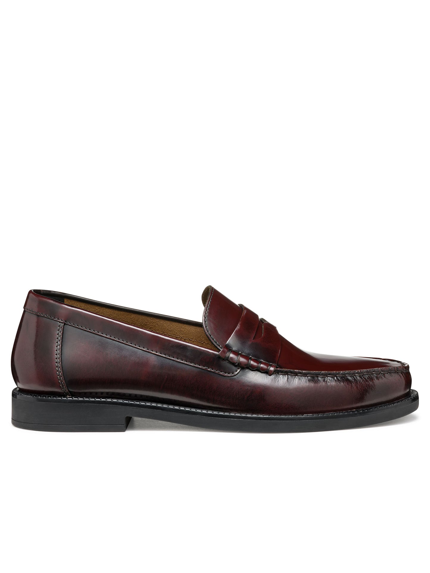 Mocassino Geox Recanati in pelle bordeaux da uomo