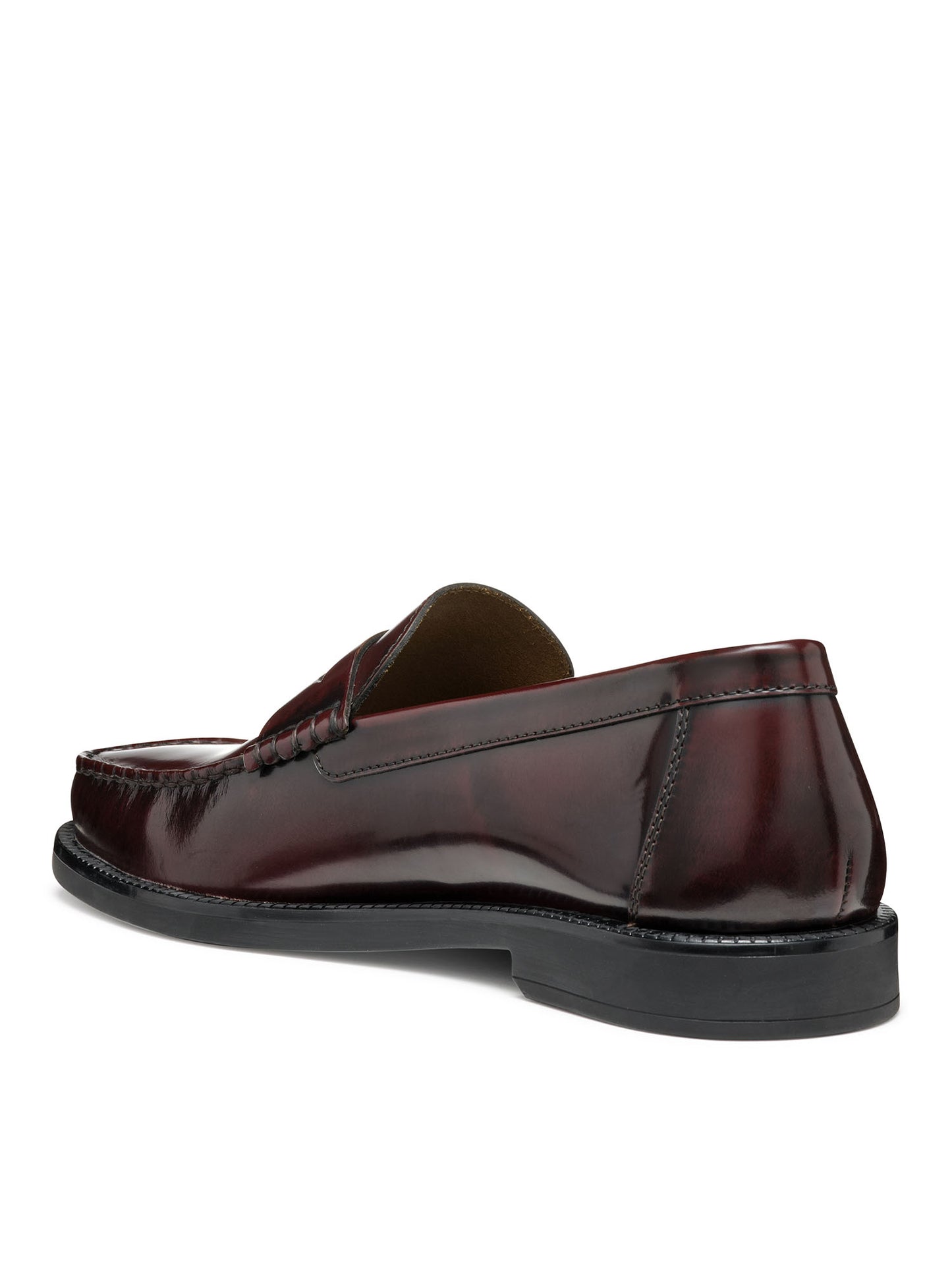 Mocassino Geox Recanati in pelle bordeaux da uomo