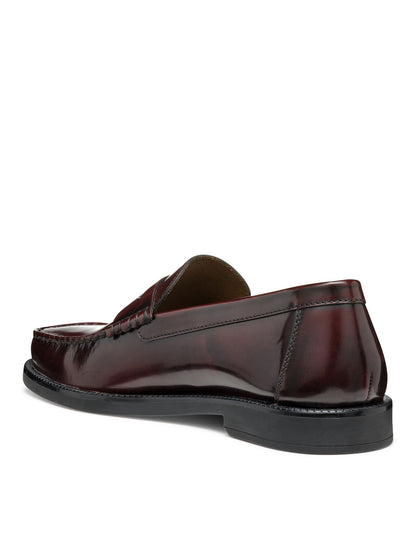 Mocassino Geox Recanati in pelle bordeaux da uomo