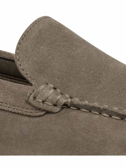Mocassino Siron da uomo in pelle scamosciata color fango