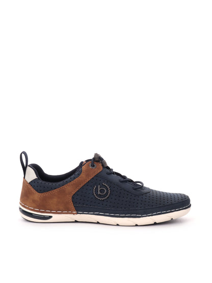 Bugatti Glenans, sneakers uomo blu eleganti e leggere