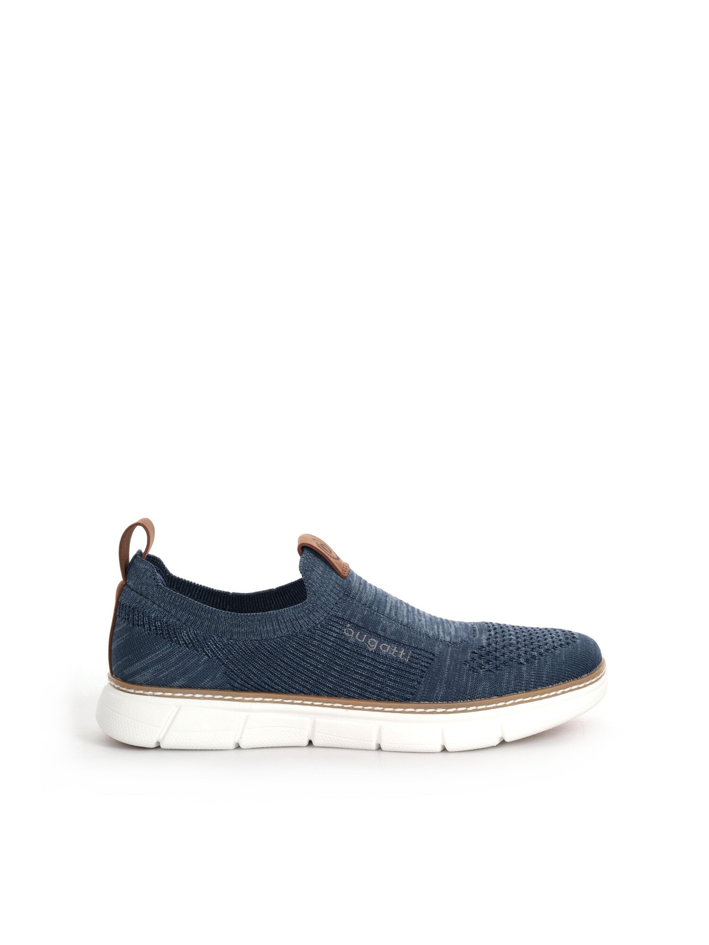 Bugatti Pasadena, slip on uomo in tessuto blu per la primavera