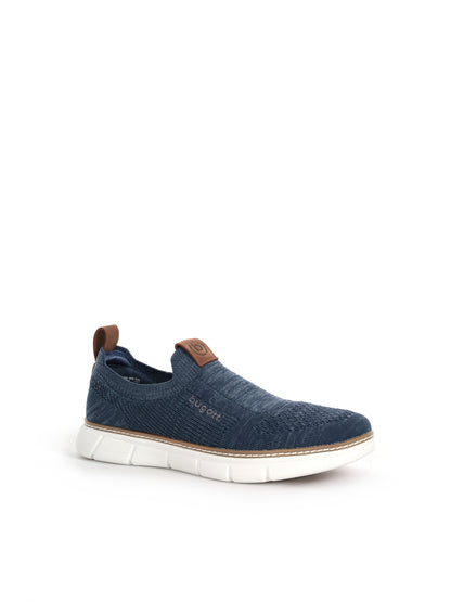 Bugatti Pasadena, slip on uomo in tessuto blu per la primavera