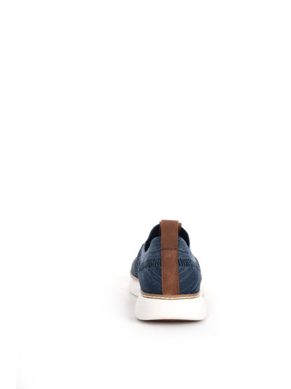 Bugatti Pasadena, slip on uomo in tessuto blu per la primavera
